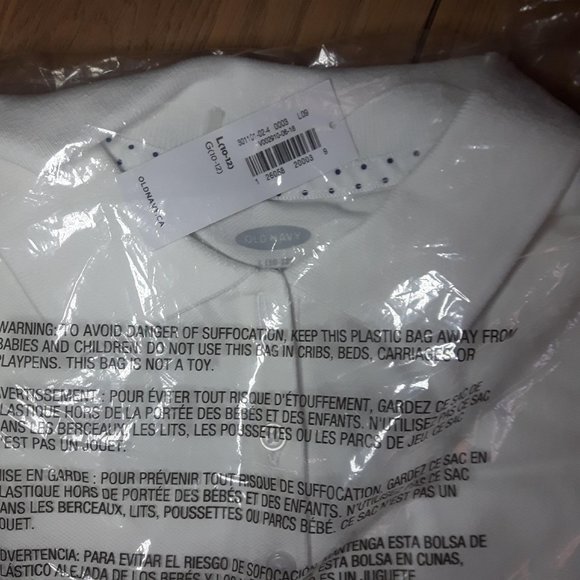 Old Navy lot of 3 Girl's Uniform Long-Sleeve Pique Polo size L (10-12) - Picture 3 of 3